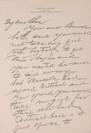 Lot #1099 Flo Ziegfeld Handwritten Letter Signed - Image 2