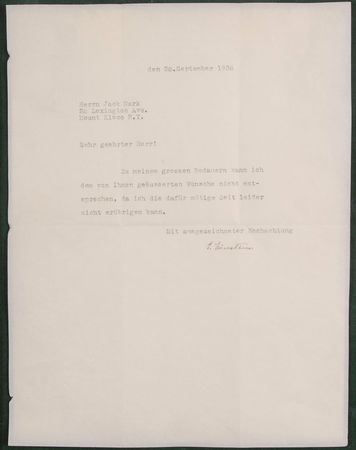 Lot #221 Albert Einstein Typed Letter Signed - Image 2