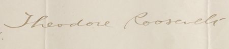 Lot #56 Theodore Roosevelt Signed Document - Image 2