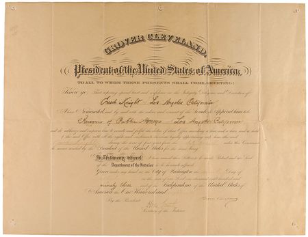 Lot #42 Grover Cleveland Signed Document - Image 1