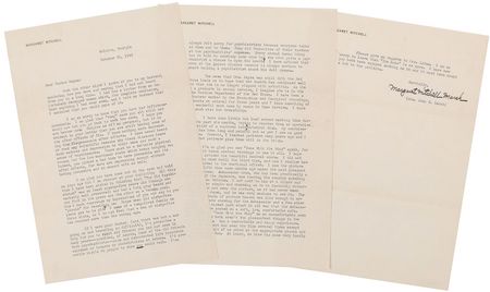 Lot #755 Margaret Mitchell: ?I?m so glad you saw ?Gone With the Wind? again, for I think it takes several viewings to see it all? - Image 1