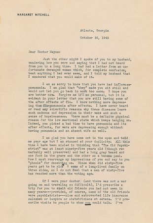 Lot #755 Margaret Mitchell: ?I?m so glad you saw ?Gone With the Wind? again, for I think it takes several viewings to see it all? - Image 2