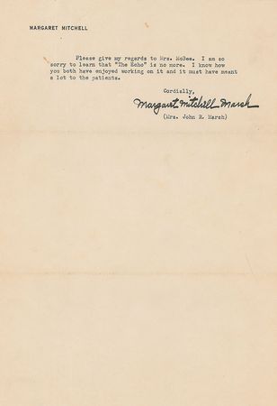Lot #755 Margaret Mitchell: ?I?m so glad you saw ?Gone With the Wind? again, for I think it takes several viewings to see it all? - Image 4