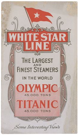 Lot #358 Titanic: Ultra-scarce 1911 promotional brochure, highlighting the luxurious amenities of White Star’s Titanic and Olympic - Image 1