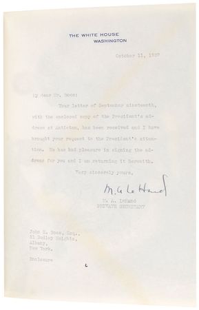 Lot #88 Franklin D. Roosevelt: ?Seventy five years after the critical battle of Antietam, there are still many among us who can remember it? - Image 3