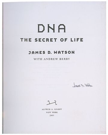 Lot #214 DNA: James D. Watson - Image 1