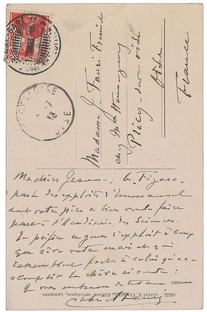 Lot #821 Gabriel Faure Handwritten Letter Signed - Image 1