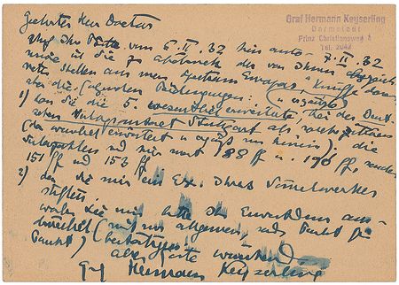 Lot #259 Hermann Keyserling - Image 1