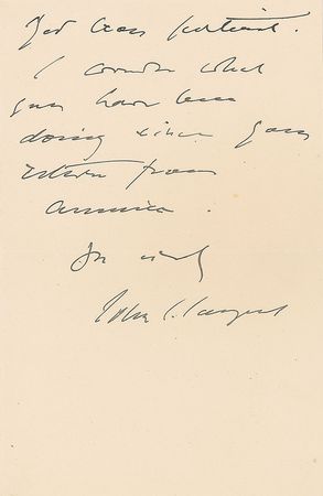 Lot #656 John Singer Sargent Handwritten Letter Signed - Image 2