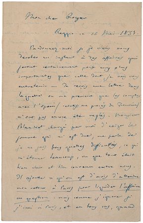 Lot #853 Giuseppe Verdi: Remarkable letter to his one-time collaborator and director of the Paris Opera - Image 1