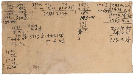 Lot #301 Isaac Newton: Excessively rare calculations by the world?s most influential scientist - Image 1