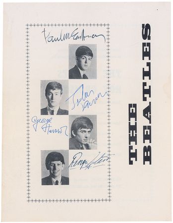 Lot #861 Beatles: Choice signed program page after ousting Orbison as the 1963 tour?s headliner - Image 1