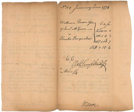 Lot #212 Declaration of Independence: James Wilson Endorsement - Image 2