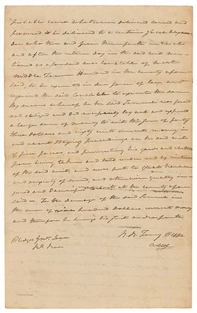 Lot #355 Supreme Court: Roger B. Taney Signed Document - Image 2
