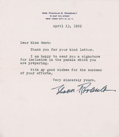 Lot #91 Eleanor Roosevelt Typed Letters Signed - Image 2