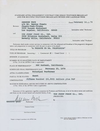 Lot #1134 Hollywood Documents Documents - Image 3