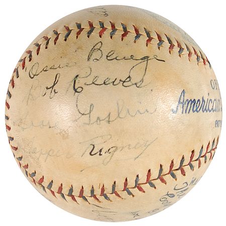 Lot #1222 Washington Senators: 1927: Extraordinary 1927 Senators baseball with Walter Johnson and Tris Speaker - Image 4