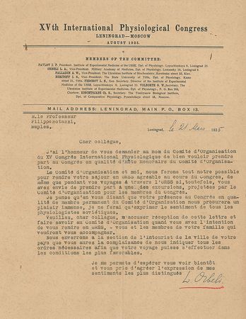 Lot #309 Ivan Pavlov: Pavlov and colleagues arrange the important 15th International Physiological Congress - Image 2