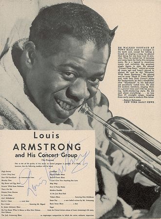 Lot #950 Louis Armstrong Program - Image 1