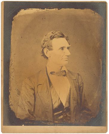 Lot #28 Abraham Lincoln: Iconic 1860 portrait of
