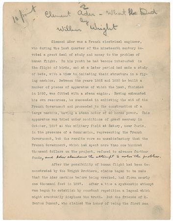 Lot #1 Wilbur Wright
