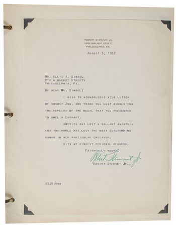 Lot #39 Amelia Earhart’s Gimbel Award - Image 3