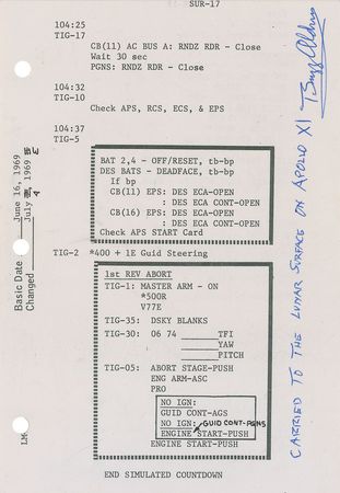 Lot #287 Apollo 11 - Image 1