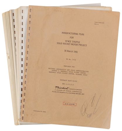 Lot #557 Space Shuttle Manufacturing Plan - Image 1