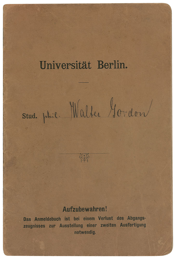 Lot 152 Albert Einstein's Noble Prize Winning Colleagues: University of Berlin class register, including Einstein’s revolutional quantum theory lectures, signed by four Nobel Prize winners
