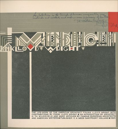 Lot #440 Frank Lloyd Wright: ?Architecture is the triumph of human imagination over materials and methods and men?man is possession of his Earth? - Image 1