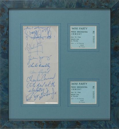 Lot #386 Gemini Astronauts: Eight early astronauts sign at a 1966 Gemini dance, including Armstrong - Image 2