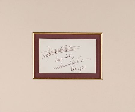 Lot #660 Leonard Bernstein: Early musical quotation from West Side Story - Image 2