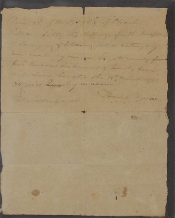 Lot #134 Daniel Boone: Excessively rare survey receipt from 1784?the year his legend took hold - Image 2