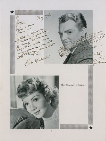Lot #773 Hollywood Victory Caravan: 1942 Hollywood Victory Caravan program signed for Cagney - Image 1
