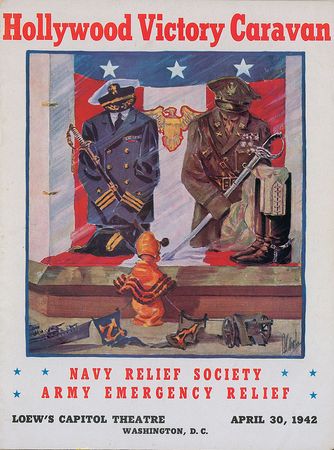 Lot #773 Hollywood Victory Caravan: 1942 Hollywood Victory Caravan program signed for Cagney - Image 4
