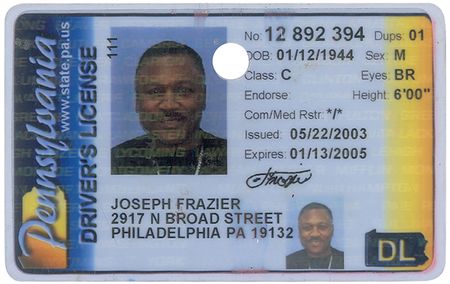 Lot #912 Joe Frazier Driver'S License - Image 1