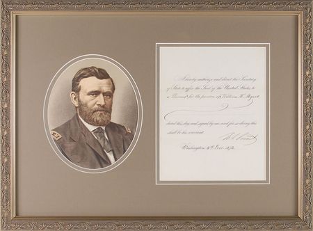 Lot #34 U. S. Grant: Extremely clean presidential