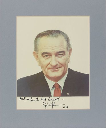 Lot #104 Lyndon B. Johnson Signed Photograph - Image 1