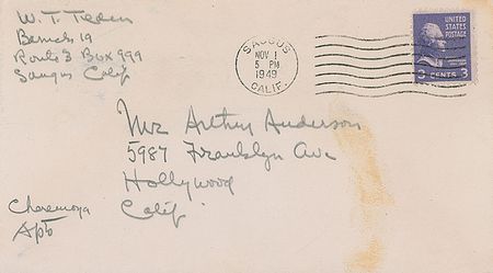 Lot #925 Bill Tilden Handwritten Letter Signed - Image 3