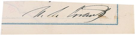 Lot #33 U. S. Grant Signature