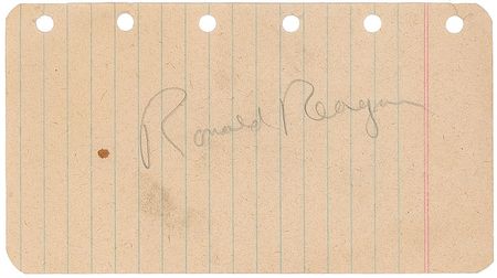 Lot #113 Ronald and Nancy Reagan Signatures - Image 1