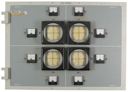 Lot #359 S-IB Engine Gauges: Important ground control panel used to monitor first stage SRB trajectory - Image 1