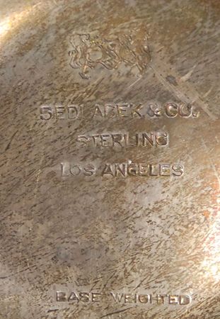 Lot #171 Howard Hughes: Sterling silver golf trophy presented by Hughes - Image 3