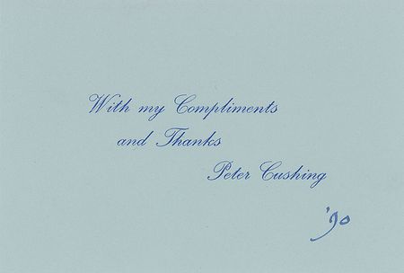 Lot #823 Peter Cushing Signed Photograph - Image 2