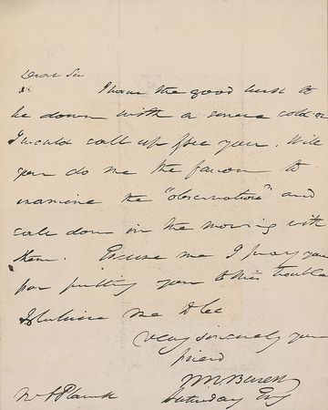 Lot #9 Martin Van Buren Handwritten Letter Signed