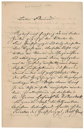 Lot #453 Carl Maria Nicolaus Hummel Handwritten Letter Signed - Image 1