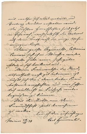 Lot #453 Carl Maria Nicolaus Hummel Handwritten Letter Signed - Image 2