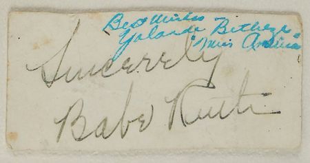 Lot #919 Babe Ruth: Highly desirable Ruth signature alongside DiMaggio’s Miss America paramour - Image 2