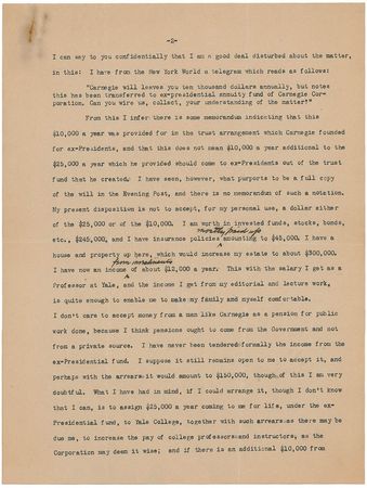 Lot #54 William H. Taft: ?Fall is a bombastes furioso, whom I had to dress down once at Albuquerque before New Mexico came in. He swaggers and blusters and must disgust members of the Senate? - Image 3