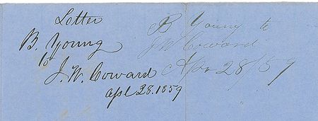 Lot #223 Brigham Young: Remaining “your Brother in the Gospel,” the Mormon leader begins to establish the important ‘Church Train’ system - Image 4